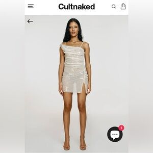 CULTNAKED Silver Sequin Dress